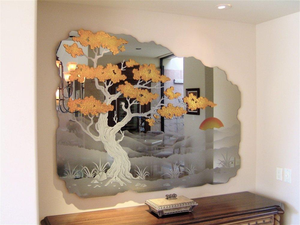 etched decorative mirror wall mural cypress tree.jpg from Sans Soucie